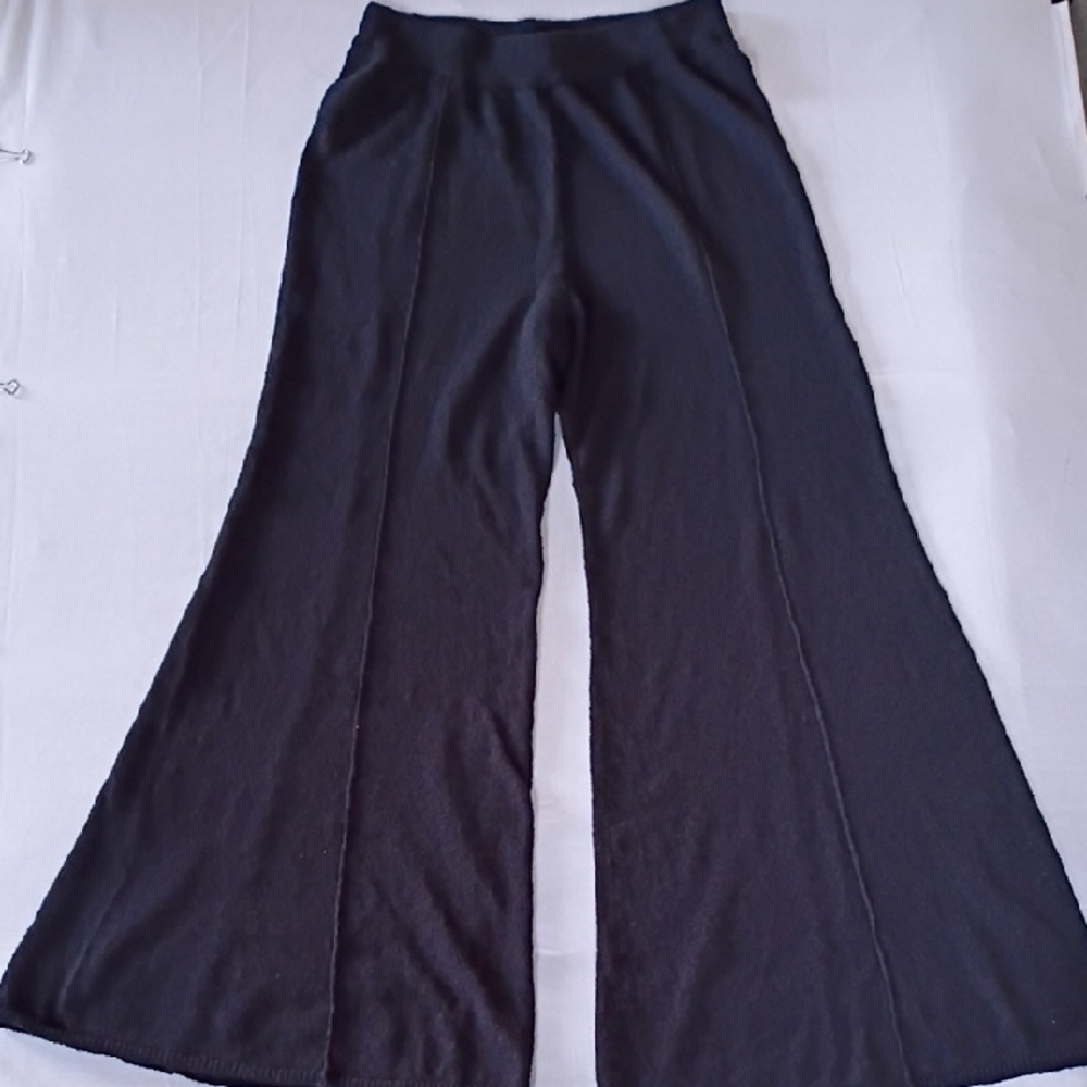 Fre People -free-East Women's Black Wide-Leg Beach Kats Pants Size XL - Picture 6 of 12